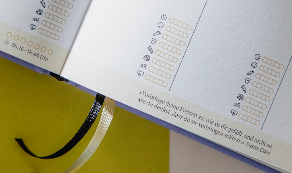 Grundbedürfnisse statt Selbstoptimierung: Terminkalender Ein guter Plan Pro mit der Achtsamkeitsampel